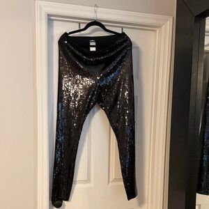 Express Black Sequin Tank Top